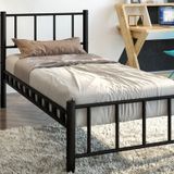 Argimo 90x190 cm Siyah Zambak Metal Karyola