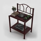 Argimo Bella Retro Ferforje Metal Komodin Bordo - Kırmızı