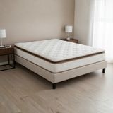 Argimo Cortado Çift Kişilik Pedli Paket Yaylı Yatak 25 cm - 150 x 200 cm - Beyaz