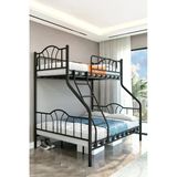 Argimo Imaj 3 Kişilik Ebeveyn 3'Lü Metal Ranza 90X190 & 140X190 Siyah Ranza