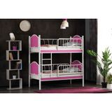 Argimo İnci Baby Çocuk Genç Odası Ahşap Başlık Metal Ranza ve Karyola - 90x190 / Pembe