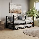 Argimo Kamelya Siyah 90x190 CM Yavrulu Daybed Sedir Karyola