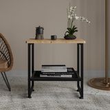 Argimo Legno Metal Baş Ucu Komodin - Siyah