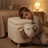 Argimo Mellow Kuzu Figürlü Bebek Çocuk Odası Sandıklı Puf