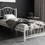 Argimo Orkide Tek Kişilik Ferforje 90x200 cm Tarz Beyaz Metal Karyola