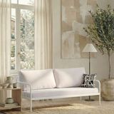 Argimo Sofia Kırlentli Minderli Metal Karyola Krem Minder - Beyaz - 90 x 190 cm