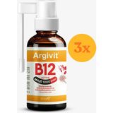 Argivit B12 Active Maxi 1000 Sprey 30 ml - 3 Adet (Toplam 90 ml) - Dezenfektan Hediyeli (%72 Alkol)