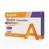 Argivit Biotin Chewable B7 Vitamini İçeren Takviye Edici Gıda 60 Çiğneme Tableti 8684891940182