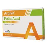 Argivit Folic Asit Vitamin B9 İçeren Takviye Edici Gıda 30 Tablet - İlaç Kutusu Hediyeli
