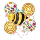Arı Happy Birhtday Folyo Balon 5 li Set