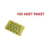 Arı Kovanı Ve Ağaç Numara Plastik Etiket 10x5 Cm - 100 Adet