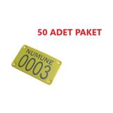 Arı Kovanı Ve Ağaç Numara Plastik Etiket 10x5 Cm - 50 Adet