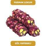 Arı Lokumları Gül Yaprağı Kaplı Antep Fıstıklı Gül Aromalı Parmak (Fitil) Lokum 500 gr