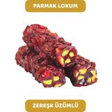 Arı Lokumları Zereşk Üzümü Kaplı Antep Fıstıklı Nar Aromalı Parmak (Fitil) Lokum 250 gr