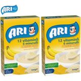 Arı Mama 200 gr Sütlü Muzlu Pirinç Unu 12 Vitaminli 6 Mineralli Kaşık Maması 2'li Set - 2 lı Set