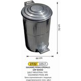 Arı Metal 105 Lt Galvaniz Pedallı Çöp Kovası - Gri - 105LT