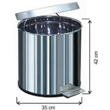 Arı Metal 430 Pedallı 40 lt Su Sızdırmaz Çöp Kovası