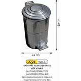 Arı Metal 90 Lt Galvaniz Pedallı Çöp Kovası - Gri - 90LT