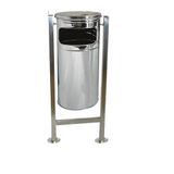 ARI METAL BAHÇE TİP ÇÖP KOVASI PROFİL AYAK 304 KALİTE