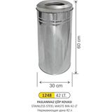 ARI METAL ÇÖP KOVASI PASLANMAZ 42 LİTRE