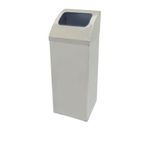 ARI METAL ELİPS PASLANMAZ ÇÖP KOVASI 30x30x60+14 CM