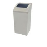 ARI METAL ELİPS PASLANMAZ ÇÖP KOVASI 36x36x60+14 CM