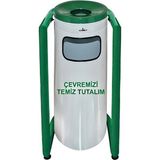 Arı Metal-Fatih Plastik A1714 U Tipi Boyalı Bahçe Çöp Kovası - 1 Adet