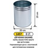 Arı Metal Galvaniz Oda Tipi Çöp Kovası 8 Lt