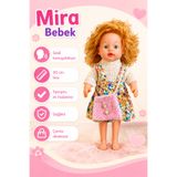 ARI TOYS Konuşan Büyük Boy Et Bebek Mira 50 CM. | Çanta Aksesuar, Renkli ve Triko Elbise | Oyuncak Et Bebek