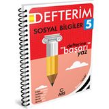 Arı Yayıncılık 5. Sınıf Sosyal Bilgiler Defterim Tekil Ürün Kırmızı Renk Spiral Kapaklı