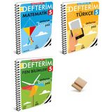 Arı Yayıncılık Arı 5. Sınıf Maarif Matematik Türkçe ve Fen Bilimleri Defterim 3lü Set + Telefon Standı - Maarif Model