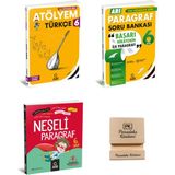 Arı Yayıncılık Arı 6. Sınıf Türkçe Atölyem Paragraf Soru Bankası ve Neşeli Paragraf 3lü Set + Telefon Standı