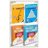 Arı Yayıncılık ARI YAYINLARI 6. SINIF MATEMATİK + TÜRKÇE ATÖLYEM VE DEFTER SETİ (Çok Renkli)