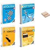 Arı Yayıncılık Lgs 8. Sınıf Matematik ve Türkçe Atölyem- Defterim 4lü Set + Telefon Standı