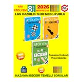 Arı Yayınları 8.Sınıf 2026 Atölyem Seti Matematik Fen Türkçe Beceri Temelli Soru Bankası+Kalem