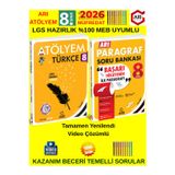 Arı Yayınları 8.Sınıf 2026 Atölyem Seti Türkçe-Paragraf Beceri Temelli Soru Bankası+Tablet Kalem