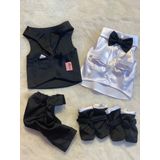 Aria Pet Boutique Köpek Kedi Smokin Damatlık Gömlek Papyon Pantolon Ayakkabı Takım Kombin (Medium)