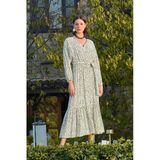 Arias Closet %100 Viskon Puantiye Desenli Kuşaklı Elbise