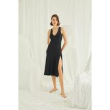 Aria's Closet Göğüs ve Sırt Dekolteli Dantelli Yırtmaçlı Gecelik aris5856000028293