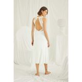 Aria's Closet Göğüs ve Sırt Dekoteli Brode Dantelli Yırtmaçlı Gecelik aris5856000065014