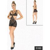 Aria's Closet Simli Likralı Dantel Babydoll