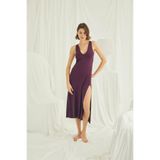 Aria's Closet Yakası ve Sırtı Dekolteli Dantelli Yırtmaçlı Gecelik aris5856000024783