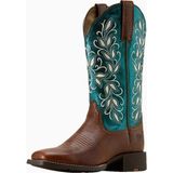 Ariat Round Up Holly Wide Square Toe Kadın Western Bot - Mavi