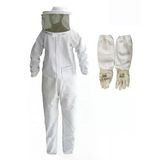 Arıc Tulum Kıyafet Set L (Tulum Maske+Arıcı Uzun Eldiven) Sedef