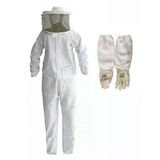 Arıc Tulum Kıyafet Set S (Tulum Maske+Arıcı Uzun Eldiven) Sedef