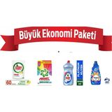 Ariel Ekonomik Paket; Ariel Toz Çamaşır Deterjanı Renkliler Için 7 Kg, Fairy Bulaşık Tableti Hepsi Bir Arada 60'lı,fairy Sıvı Bulaşık Deterjanı Limon 1500 ml Yumoş Extra Çamaşır Yumuşatıcısı Lilyum 1440 ml
