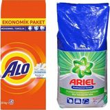 Ariel ve Alo 20 kg Beyazlar ve Renkliler İçin Toz Çamaşır Deterjanı 133 Yıkama Kar Çiçeği Kokusuyla