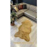 Aries Home Tavşan Tüyü Camel Yumuşak Makinada Yıkanabilir Kaymaz Ve Toplanmaz Süet Taban Post Halı 80 x 300 CAMEL
