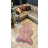 Aries Home Tavşan Tüyü Lila Yumuşak Makinada Yıkanabilir Kaymaz Ve Toplanmaz Süet Taban Post Halı 160 x 200 LİLA