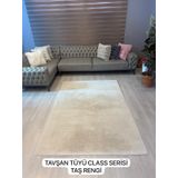 Aries Home Tavşan Tüyü Taş Yumuşak Makinada Yıkanabilir Kaymaz Kalın Dekoratif Post Halı Taş 100 x 400